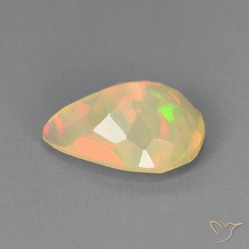Ópalo Multicolor natural de 1.54 ct, En forma de pera, Transparente