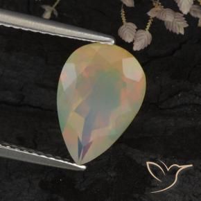 Ópalo Multicolor natural de 1.73 ct, En forma de pera, Transparente
