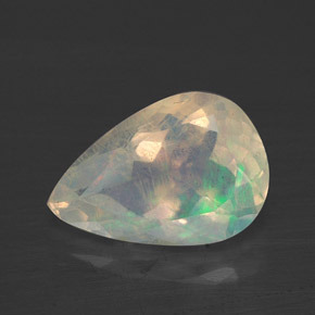 Ópalo multicolor natural de 2,73 ct, en forma de pera, transparente