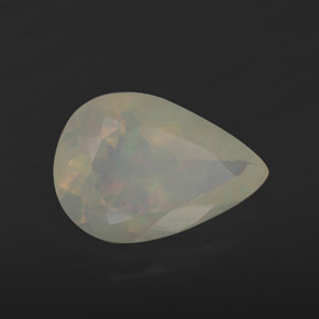 Ópalo multicolor natural de 1,85 ct, en forma de pera, transparente