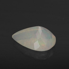 Ópalo multicolor natural de 1,85 ct, en forma de pera, transparente