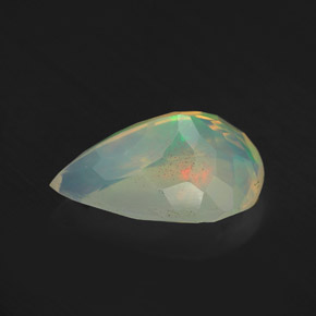 Ópalo multicolor natural de 2,16 ct, en forma de pera, transparente