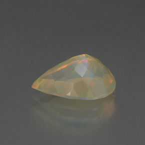 Ópalo multicolor natural de 1,68 ct, en forma de pera, transparente