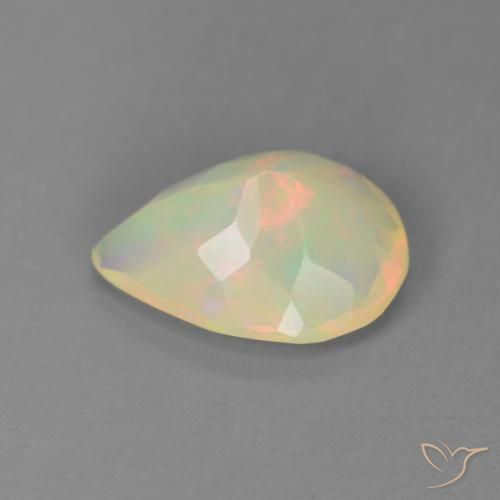 Ópalo Multicolor natural de 1.69 ct, En forma de pera, Transparente