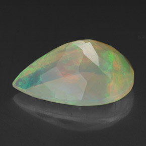 Ópalo multicolor natural de 1,59 ct, transparente, transparente / translúcido