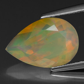 Ópalo multicolor natural de 1,50 ct, transparente, transparente / translúcido