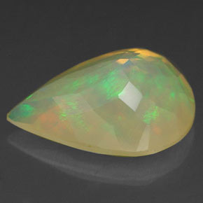 Ópalo multicolor natural de 2,28 ct, en forma de pera, transparente