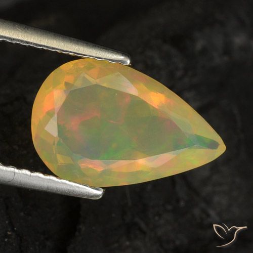 1.65ct Natural Multicolor Ópalo, En forma de pera, Transparente