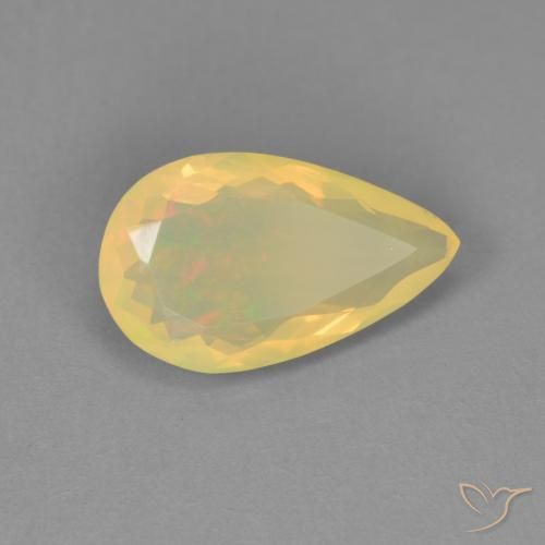 Ópalo Multicolor natural de 1.29 ct, En forma de pera, Transparente