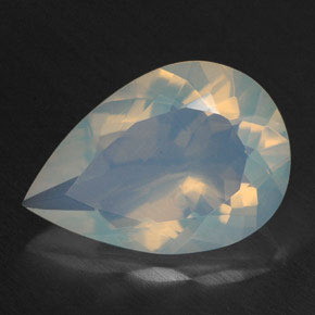 Ópalo multicolor natural de 2,61 ct, en forma de pera, transparente