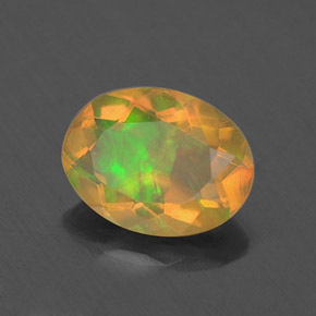 Ópalo multicolor natural de 0,74 ct, transparente, transparente / translúcido