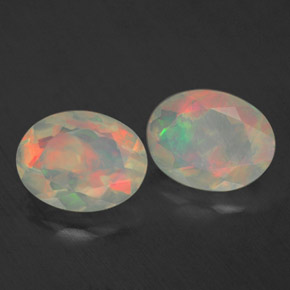 Gemas de ópalo multicolor natural de  ct, transparente, transparente / translúcido