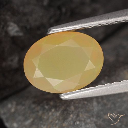 0.87ct Natural Multicolor Ópalo, Ovalada, Translúcido
