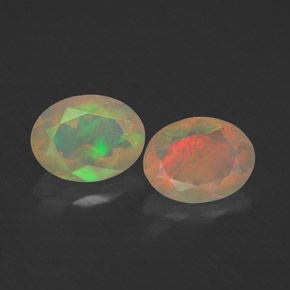 Gemas de ópalo multicolor natural de  ct, transparente, transparente / translúcido