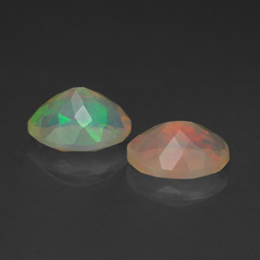 Gemas de ópalo multicolor natural de  ct, transparente, transparente / translúcido