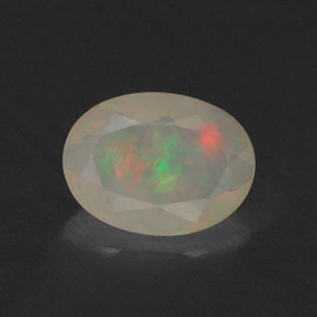 Ópalo multicolor natural de 0,51 ct, transparente, transparente / translúcido