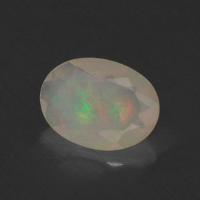 Ópalo multicolor natural de 0,51 ct, transparente, transparente / translúcido