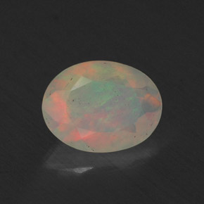 Ópalo multicolor natural de 0,64 ct, transparente, transparente / translúcido