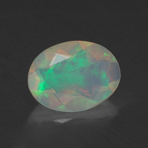 Ópalo multicolor natural de 0,66 ct, transparente, transparente / translúcido