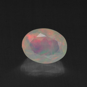 Ópalo multicolor natural de 0,80 ct, transparente, transparente / translúcido