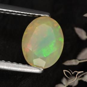 Ópalo Multicolor natural de 0.75 ct, Ovalada, Translúcido