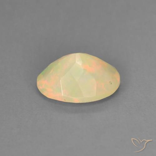 Ópalo Multicolor natural de 0.74 ct, Ovalada, Translúcido