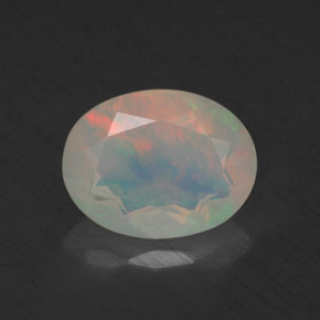Ópalo multicolor natural de 0,67 ct, transparente, transparente / translúcido