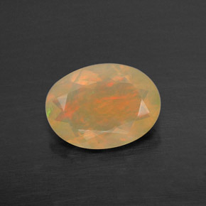Ópalo multicolor natural de 0,67 ct, transparente, transparente / translúcido