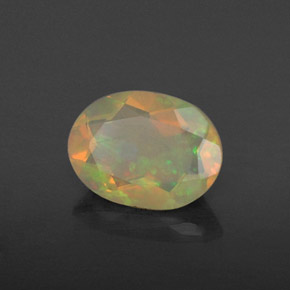Ópalo multicolor natural de 0,66 ct, transparente, transparente / translúcido