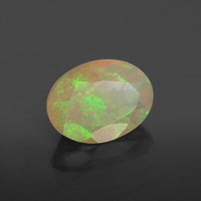 Ópalo multicolor natural de 0,82 ct, transparente, transparente / translúcido
