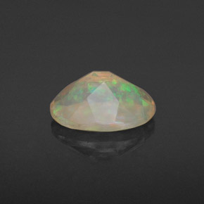 Ópalo multicolor natural de 0,74 ct, transparente, transparente / translúcido