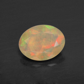 Ópalo multicolor natural de 0,72 ct, transparente, transparente / translúcido