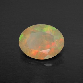 Ópalo multicolor natural de 0,72 ct, transparente, transparente / translúcido