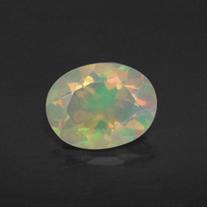 Ópalo multicolor natural de 0,73 ct, corte óvalo, translúcido