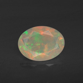 Ópalo multicolor natural de 0,78 ct, transparente, transparente / translúcido