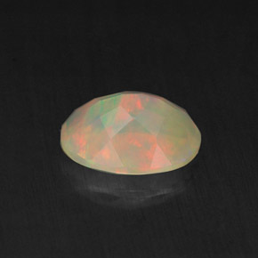 Ópalo multicolor natural de 0,85 ct, transparente, transparente / translúcido