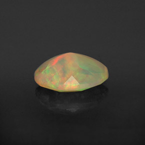 Ópalo multicolor natural de 0,73 ct, transparente, transparente / translúcido