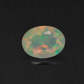 Ópalo multicolor natural de 0,65 ct, transparente, transparente / translúcido