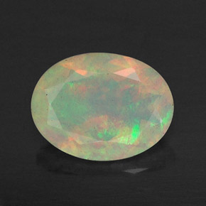 Ópalo multicolor natural de 0,67 ct, transparente, transparente / translúcido