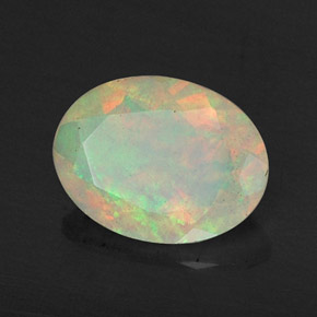 Ópalo multicolor natural de 0,67 ct, transparente, transparente / translúcido