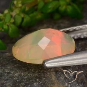 Ópalo Multicolor natural de 0.71 ct, Ovalada, Transparente