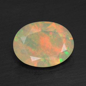 Ópalo multicolor natural de 0,66 ct, transparente, transparente / translúcido