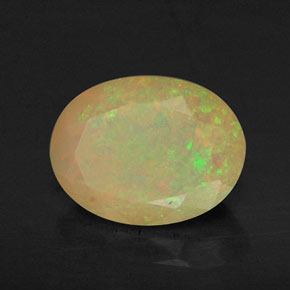 Ópalo multicolor natural de 0,87 ct, transparente, transparente / translúcido