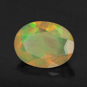 Ópalo multicolor natural de 0,72 ct, transparente, transparente / translúcido