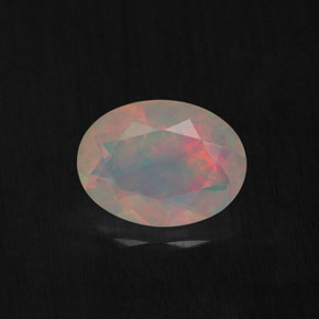 Ópalo multicolor natural de 0,77 ct, transparente, transparente / translúcido