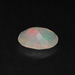 Ópalo multicolor natural de 0,77 ct, transparente, transparente / translúcido