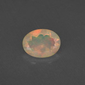 Ópalo multicolor natural de 0,75 ct, transparente, transparente / translúcido