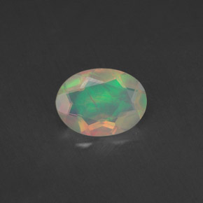 Ópalo multicolor natural de 0,65 ct, transparente, transparente / translúcido
