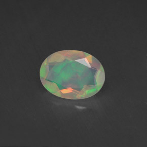 Ópalo multicolor natural de 0,65 ct, transparente, transparente / translúcido
