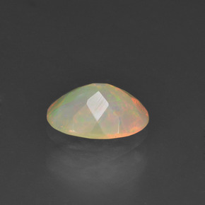 Ópalo multicolor natural de 0,63 ct, corte óvalo, translúcido
